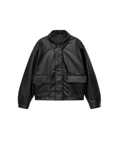 TJF: Leather Effect Jacket with Toggles