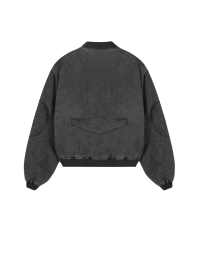 TJF: Men's Inset Sleeve Acid Wash Bomber Jacket